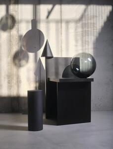 Bomma Luxusní závěsné svítidlo Divina s baldachýnem Povrch Montury: broušená stříbrná, Barva skla: kouřová
