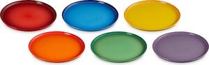 Le Creuset 79357005218000 Jídelní talíře Rainbow Coupe, 27 cm, barevné, 6 ks