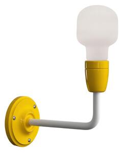 Creative cables Fermaluce color block, porcelánové a kovové nástěnné svítidlo s ohnutou prodlužovací trubičkou Barva: Žlutá