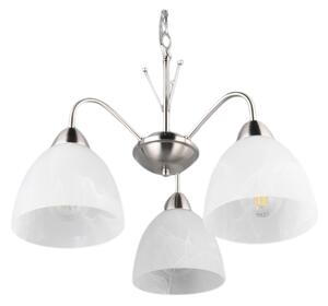 TRIO Reality R31053007 DOBBY závěsné svítidlo D430mm 3xE27 nikl matný, alabastrová