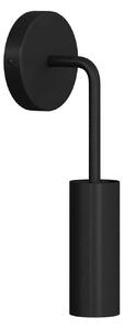 Creative cables Fermaluce monochrome kovové nástěnné svítidlo s ohnutou prodlužovací trubičkou a stínidlem Tub-E14 Barva: Černá