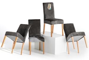 Šedé napínací potahy v sadě 4 ks na židli 48 cm Sento – Restilo