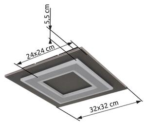 Globo 48033-24 - LED Stropní svítidlo JAYDEN LED/24W/230V 32x32 cm antracit