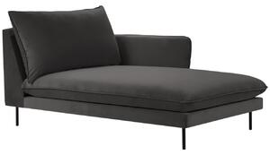-25 % Dny MOMENTI– Cosmopolitan Design Šedá sametová lenoška Vienna 170 cm, pravá