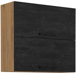 STL 80 cm skříňka horní dvoudveřová (otevírání nahoru) VIGO Barevné provedení kuchyně VIGO: Dub Lancelot / Dark Wood
