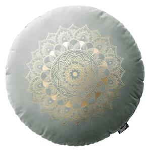 Room99 Dekorační polštář Kulatý CALMY 45 cm Mandala Barva: Světle šedá
