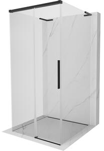 Mexen Rox-3SL, 3-stěnný výsuvný sprchový kout 120 x 120 cm, čiré sklo, černý profil, 8C2L-115-120-70-00-3S