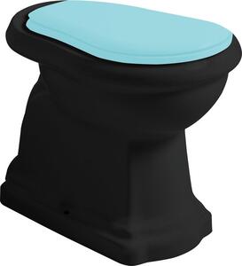 Kerasan RETRO WC mísa stojící, 38,5x59cm, zadní odpad, černá mat 101131