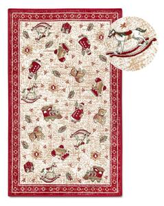 Červený koberec s vánočním motivem s příměsí bavlny 50x80 cm Toy's Delight Red Christmas – Villeroy&Boch