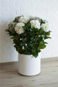 Umělá hortenzie HYDRANGEA v bílém květináči, výška 78 cm, modro-bílá