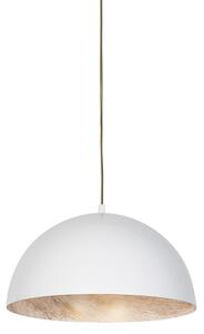 Industriální závěsná lampa bílá se zlatem 35 cm - Magna Eco