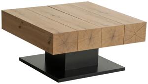 KONFERENČNÍ STOLEK, černá, barvy dubu, kompozitní dřevo, 80/80/40 cm Carryhome - Konferenční stolky