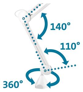 Extol - LED Stmívatelná stolní lampa s lupou LED/10W/230V bílá