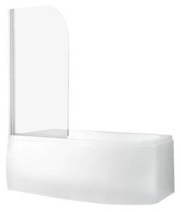 Roltechnik Outlet Vanová zástěna iBATH FOLD PRO Varianta: šířka: 81 cm - (iBATH_FOLD_PRO-810 - 4000776), Barva profilů a typ výplně: profily: bílá, výplň: transparent