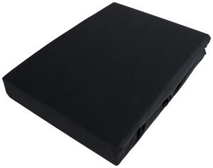 BOXSPRINGOVÉ PROSTĚRADLO, žerzej, černá, 140/220 cm Novel - Prostěradla
