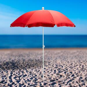 DEMA Plážový slunečník 180 cm UV30 Beach, terakota 41272D