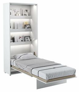 Vysoká sklápěcí postel ve skříni MONTERASSO, 90x200, bílá mat