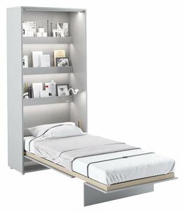 Vysoká sklápěcí postel ve skříni MONTERASSO, 90x200, šedá