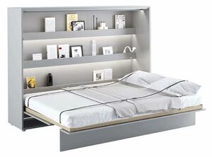 Široká sklápěcí postel dvoulůžko MONTERASSO, 140x200, šedá