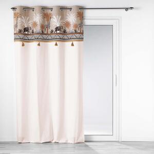 Hnědý/v přírodní barvě bavlněný závěs 140x240 cm Kenya Lodge – douceur d'intérieur