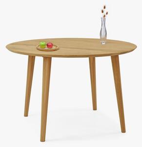 Dubový kulatý stůl o průměru 120 cm