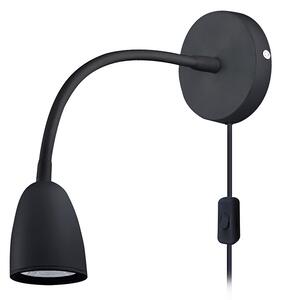 SOLIGHT LED nástěnná lampička, stmívatelná, 4W, 280lm, 3000K, černá