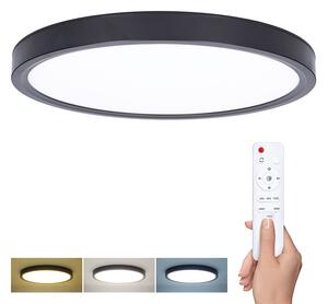 SOLIGHT LED osvětlení s dálkovým ovladačem Estela Black 36W, 2700lm, 30cm, CCT