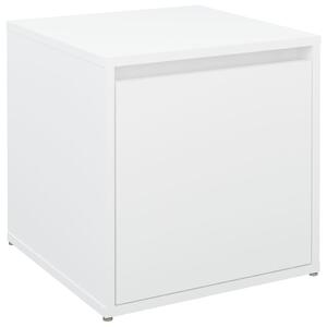 Úložný box se zásuvkou bílý 40,5 x 40 x 40 cm kompozitní dřevo