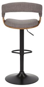 Designová barová otočná židle Uriela jasan / šedá