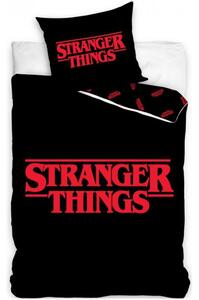 Bavlněné ložní povlečení Stranger Things - motiv Black - 100% bavlna Renforcé - 70 x 90 cm + 140 x 200 cm