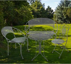 DEMA Zahradní židle kovová Provence, šedá 94100D