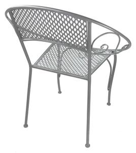 DEMA Zahradní židle kovová Provence, šedá 94100D