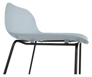 Modrá barová židle s černými nohami Kokoon Slade, výška sedu 76 cm