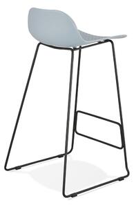 Modrá barová židle s černými nohami Kokoon Slade, výška sedu 76 cm