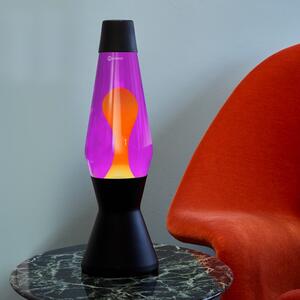 Mathmos Astro Black, originální lávová lampa, matně černá s fialovou tekutinou a oranžovou lávou, výška 43cm