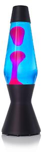 Mathmos Astro Black, originální lávová lampa, matně černá s modrou tekutinou a růžovou lávou, výška 43cm