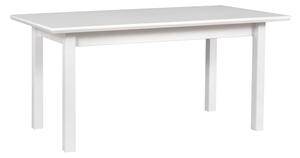 Drewmix jídelní sestava DX 37 + odstín dřeva (židle + nohy stolu) bílá, odstín dýhy (deska stolu) bílá, potahový materiál látka