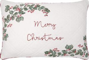 Bavlněný povlak na polštář Merry Christmas White 40×60cm