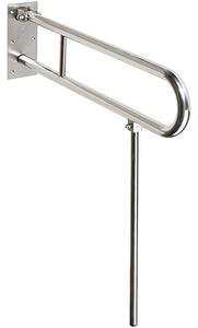 Bemeta Design HELP: Madlo, 750 mm, ve tvaru U, sklopné, s opěrnou nohou, bez krytky, nerez, lesk - 301606301N