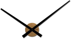 VLAHA Dubové hodiny MINIMAL vyrobené v Čechách s černými ručkami VCT1047 (nalepovací dubové dřevěné hodiny)