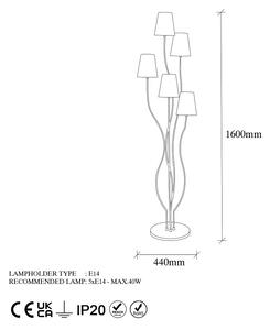 Designová stojanová lampa Daneil II 160 cm vícebarevná