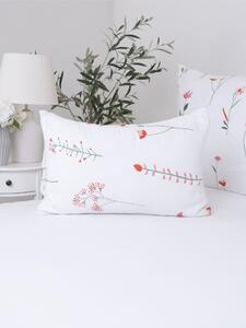 MK Lůžkoviny Mušelínový povlak na polštář 40 x 60 cm - Vlčí máky bílé