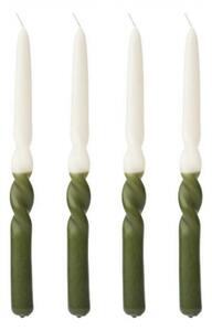 Svíčky Twisted Candles Shell-Fern - 4 ks Humdakin