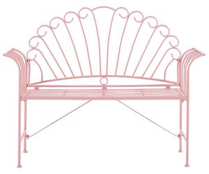 Zahradní lavice CAVINIA 125 cm Kov Růžová