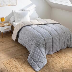 Přikrývka z mikrovlákna s grafickým vzorem 400 g/m2 šedá/žlutá 200x200 cm