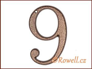 C3. Číslice 120mm komaxit bronz '9'