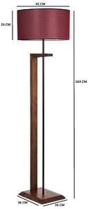 Designová stojanová lampa Jadey 163 cm bordó