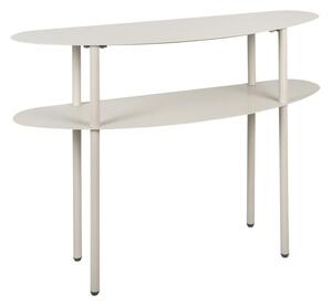 Šedý kovový konzolový stolek 28x90 cm Riqueza – Leitmotiv