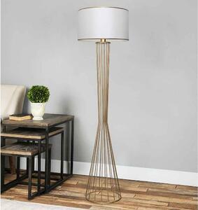 Designová stojanová lampa Fellini 155 cm bílá / zlatá