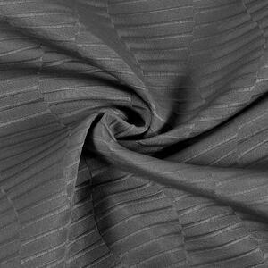 Goldea dekorační látka s teflonovou úpravou - tmavě šedé šrafované vlny 160 cm